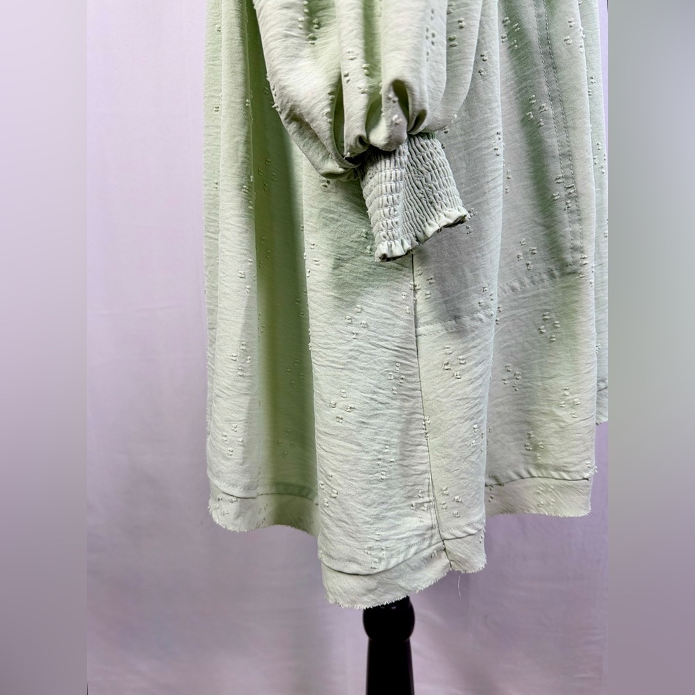 Blu Pepper Sage Green Cottagecore Babydoll Dress Boho Size L - Picture 5 of 9